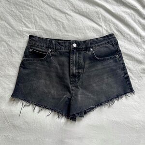 ASOS Black Cutoff Jean Shorts Festival 6